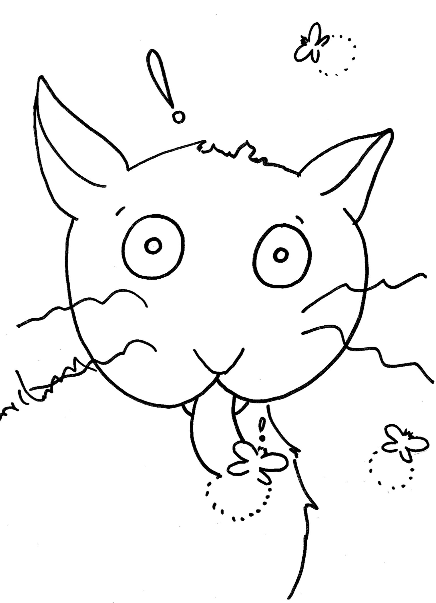 Kitten with bug