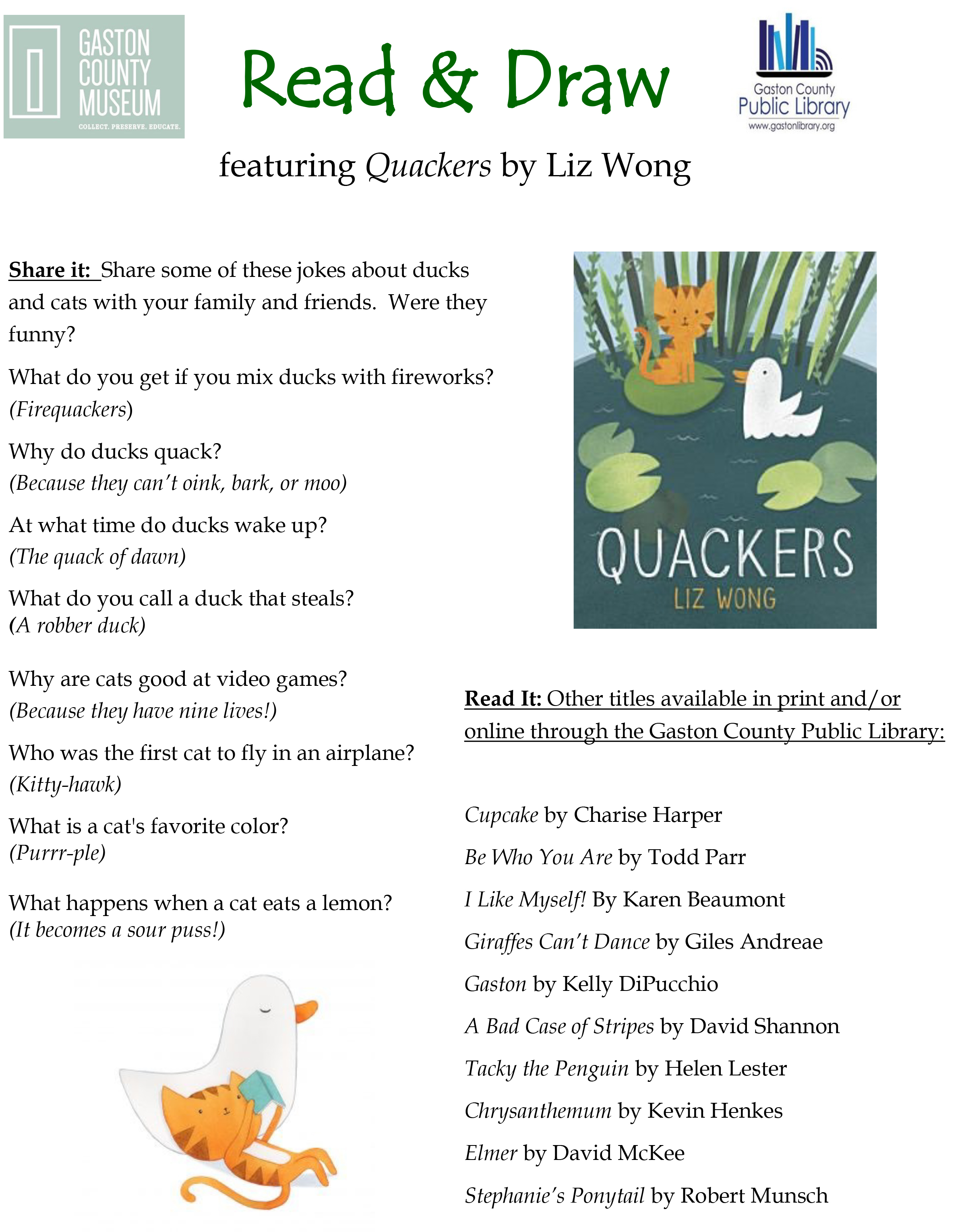 quackers extension activities 1